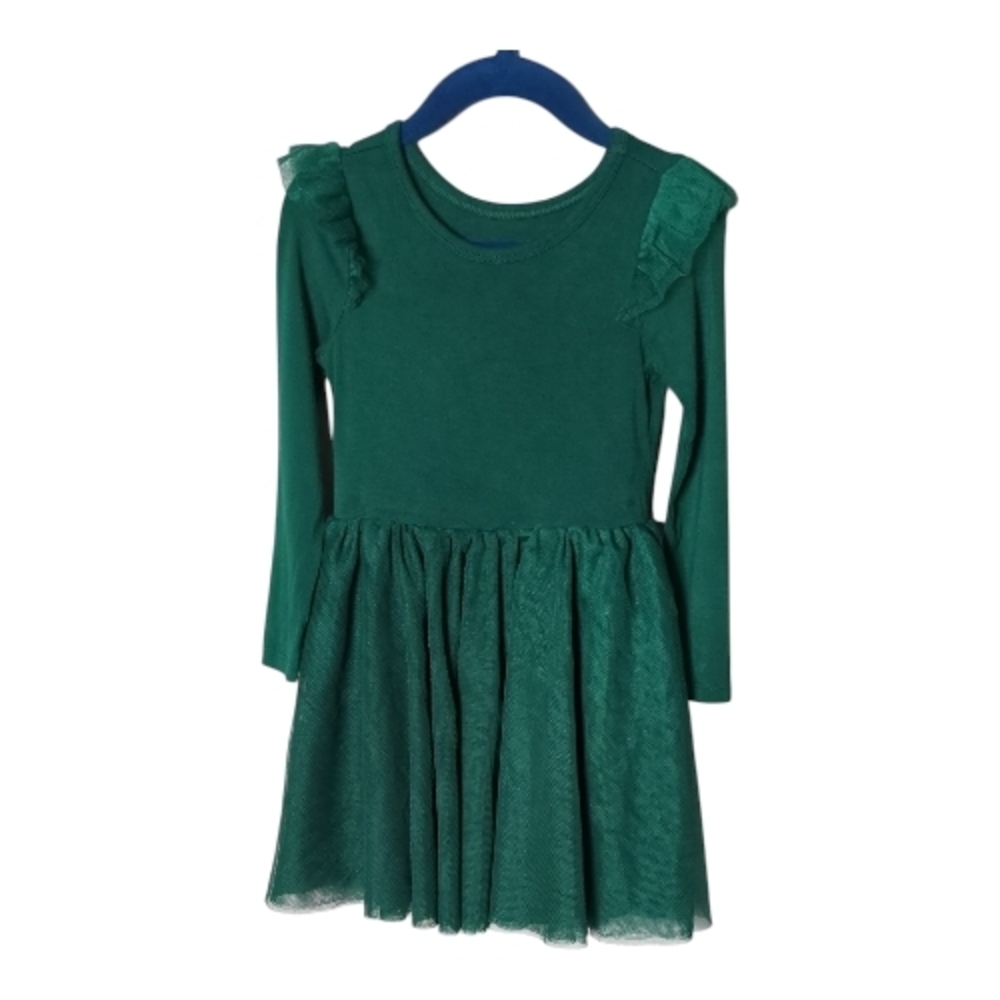 Little Sleepies Play Flutter Tutu Dress Dark Green Size 3T Bamboo Blend